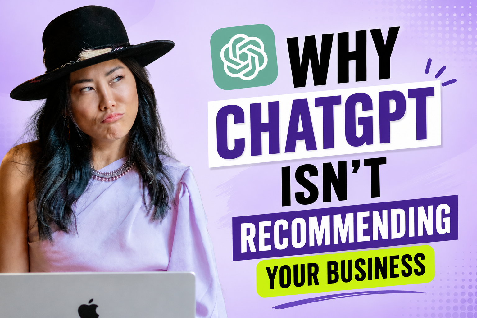 Gloria Chou explaining why ChatGPT isn't recommending some small businesses and how earned media and PR improve AI visibility.